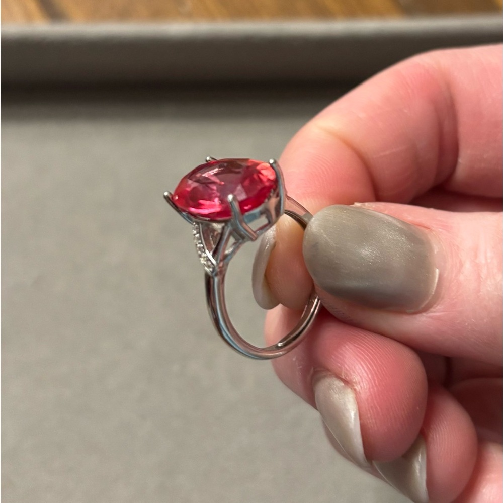 Certified Gemstone 8.85CT Natural Orange Spinel in 925 Sterling Silver Ring Sz 7 - Picture 3 of 11